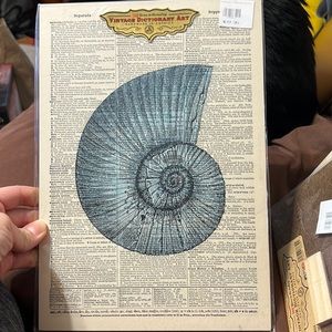 Blue Shell - Vintage Dictionary Art Work - BRAND NEW!